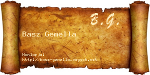 Basz Gemella névjegykártya